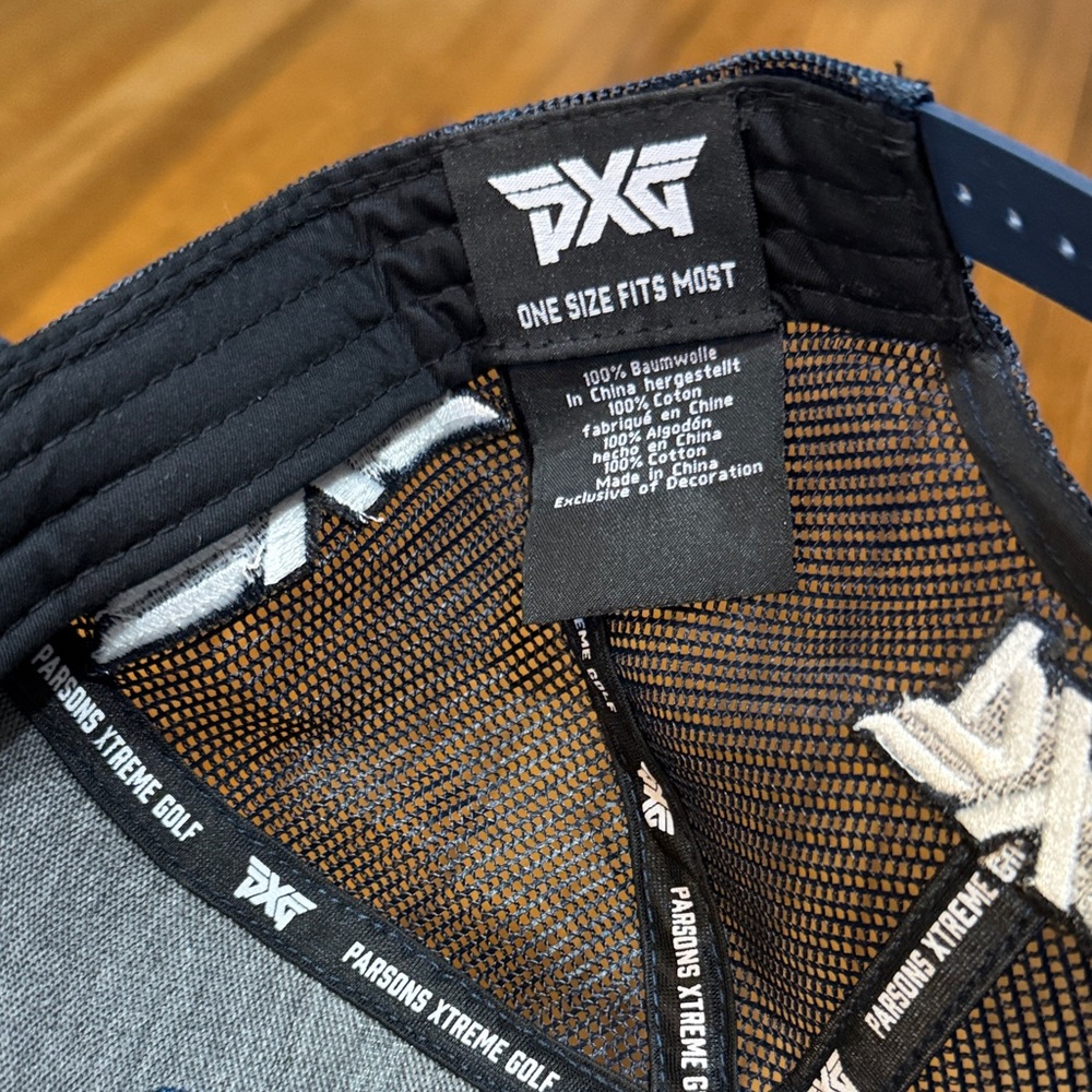 PXG Dark Blue Mesh Cap with White Logo - Picture 4 of 6